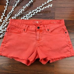 Lucky Brand coral pink Riley denim shorts. Sz.4/27